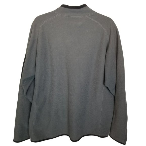Cabela's Mens L Gray Full Zip Sweater Jacket Fleece Lined High Neck Zip Pockets - Picture 8 of 8